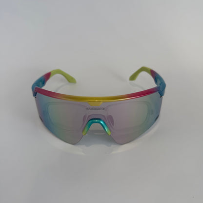 des Sables Multicoloured Frame Pearlescent Lens Racing Sunglasses - Front View