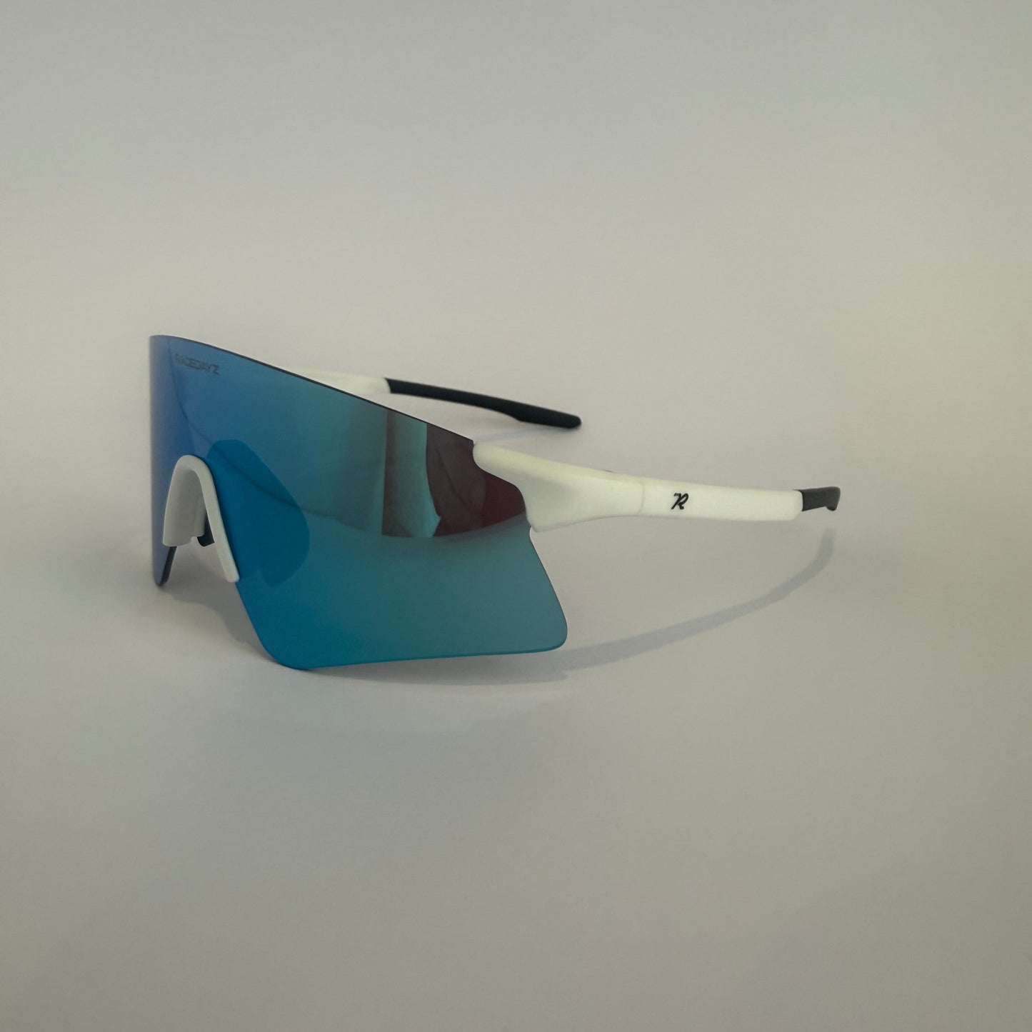 C2S White Frame Racing Sunglasses - Side Profile