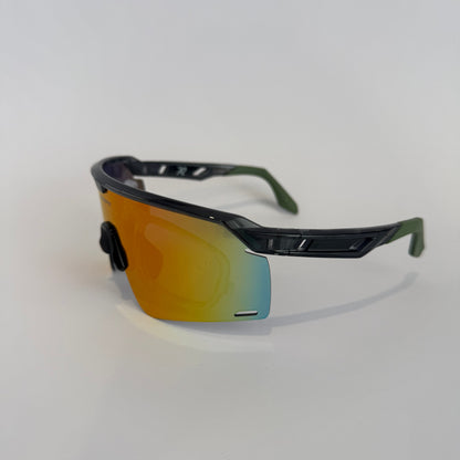des Sables Black Green Frame Performance Sunglasses - Side Profile